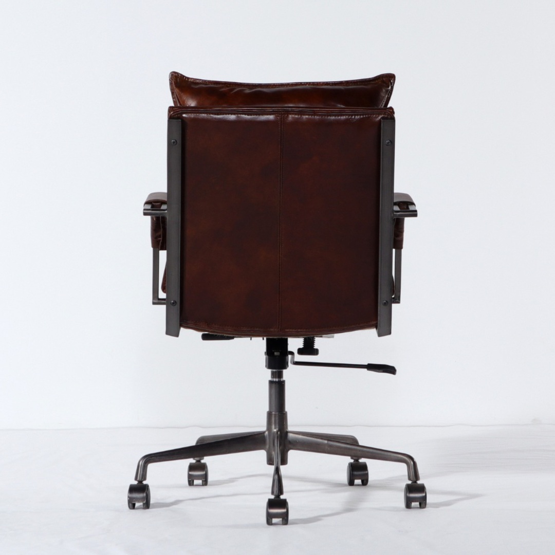 Hereford Vintage Leather Office Chair Height Adjustable image 2